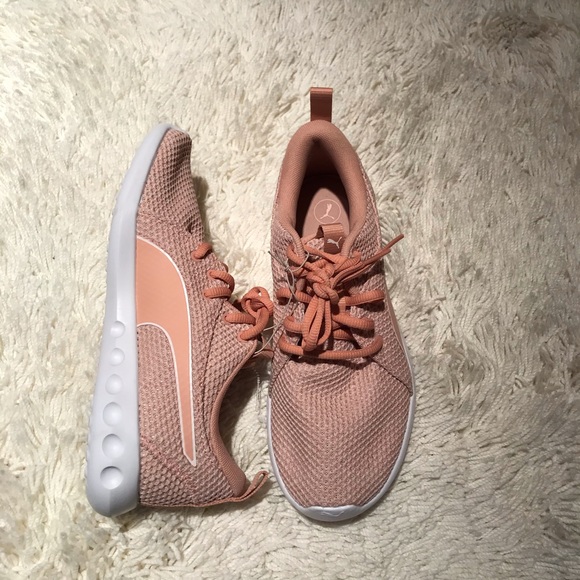 puma black and rose gold shoes